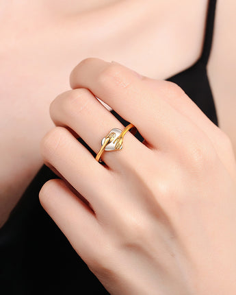 Hug Love Heart-shaped Ring Fashion Simple Rings For Valentine's Day