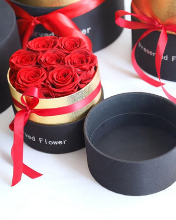 Eternal Roses In Box Preserved Real Rose Flowers With Box Set Valentines Day Gift Romantic Artificial Flowers