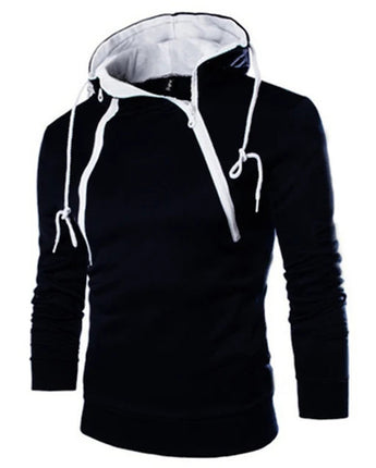 Men's High Neck  Hooded Pullovers