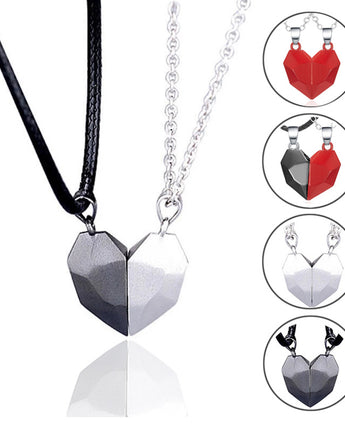 Creative Magnet Necklace Love Heart Broken Men And Women