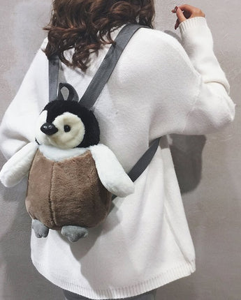 Cute Penguin Plush Backpack