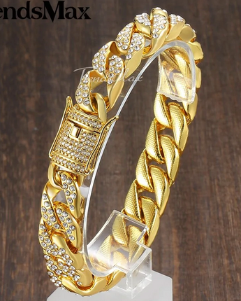 Cuban Chain Bracelet For Men Gold