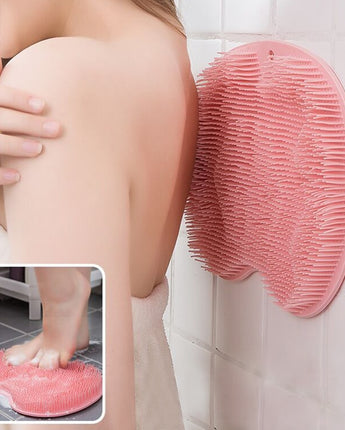 Bath Mat Back Massage Silicone Brush