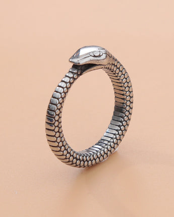 Retro Norse Mythology Men Ouroboros Ring