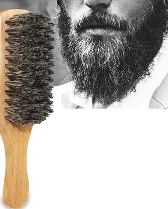 Men Boar Bristle Wooden Hair Brush