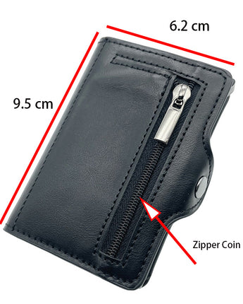 Slim Thin Trifold Men Leather Wallet For Apple AirTags