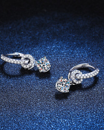 Genuine Moissanite Drop Earrings