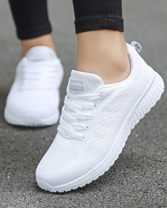 Womens Flats Sneakers Mesh Breathable