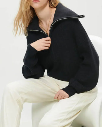 Turtleneck Zipper Sweater