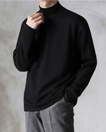 Casual Velvet Turtleneck Men Loose Sweater