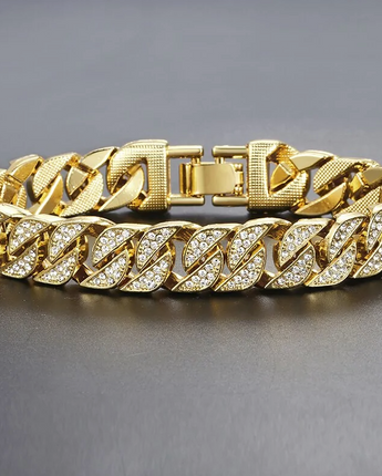 Cuban Chain Bracelet For Men Gold