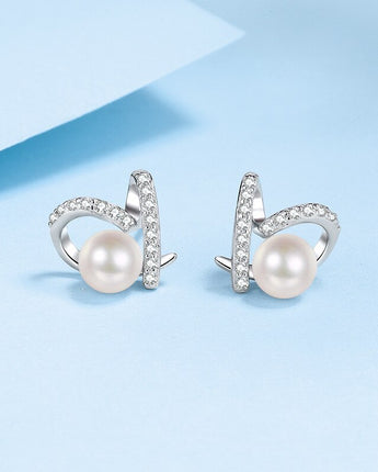 Freshwater Pearl Engagement Stud Earring