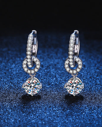 Genuine Moissanite Drop Earrings