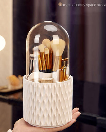 Rotating Makeup Brush Storage