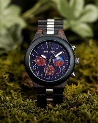 Luxury Wooden Chronograph Watch  Men