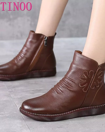 GKTINOO Genuine Leather Women Boots