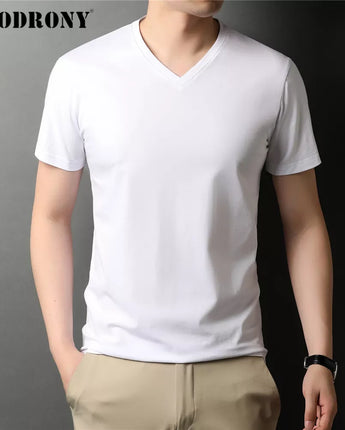 Cotton V-Neck T-Shirt