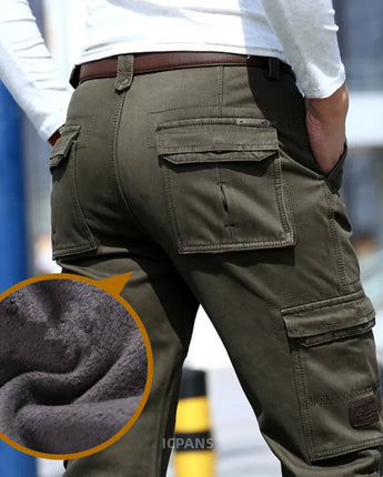 6 Pockets Fleece Warm Cargo Pants