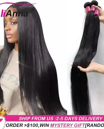 10A 36 38 40 Inch Human Hair Bundles Brazilian Hair