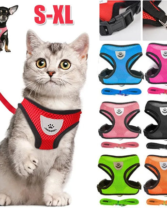 Cat Dog Harness with Lead Leash