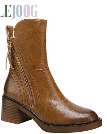 Women Shoes Leather Short Boots