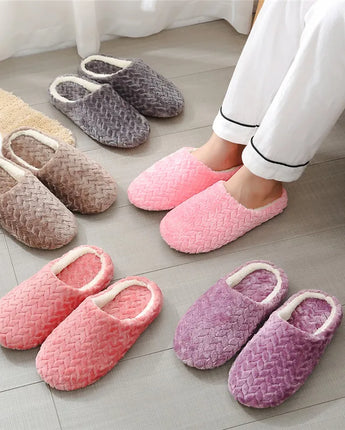 Winter Warm Slippers for Woman Shoes Soft Plush Indoor