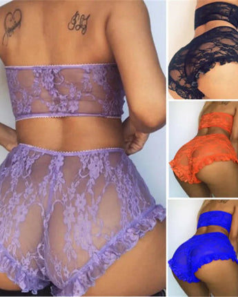 2 Piece Women Lace Lingerie