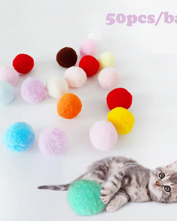 10/20/30/50Pcs Plush Ball Cat Toys