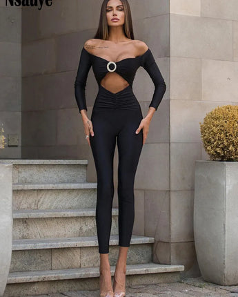 Nsauye Bodycon Jumpsuit Women Rompers