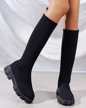 Long Boots Knitting Sock Knee