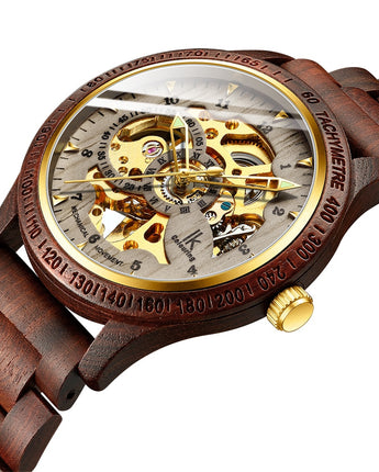 Classic Wooden Men's Mechanical Watch