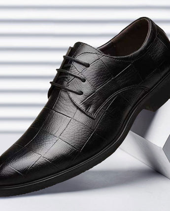 Thick-soled Laced Up Mens Shoes