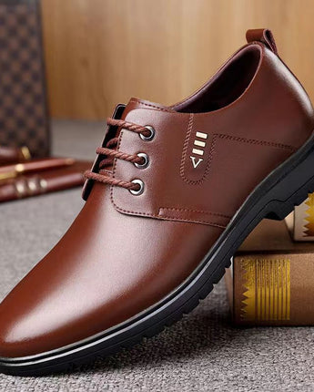 Thick-soled Laced Up Mens Shoes