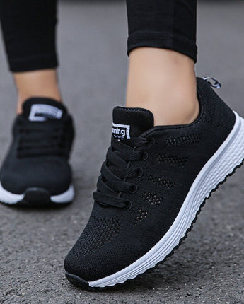 Womens Flats Sneakers Mesh Breathable