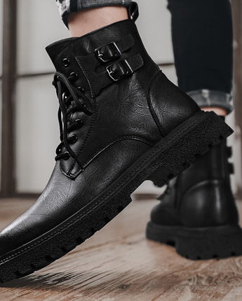 High-Quality Men's Ankle Leather Boots