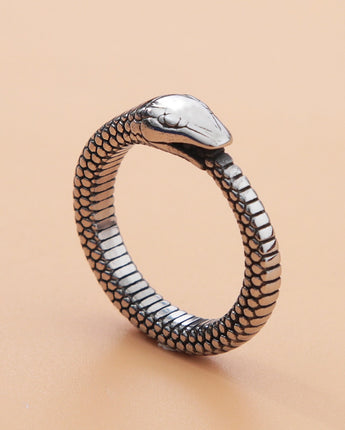 Retro Norse Mythology Men Ouroboros Ring