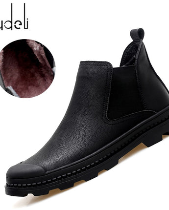 Warm Male Leather Shoes