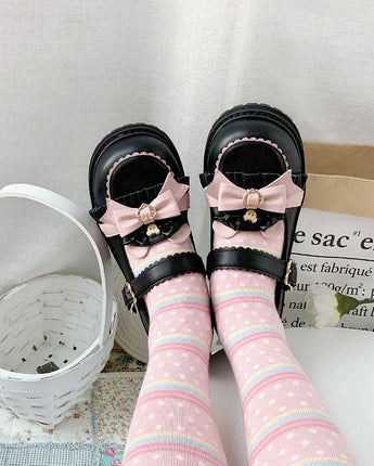 Patchwork Buckle Ladies Shoes